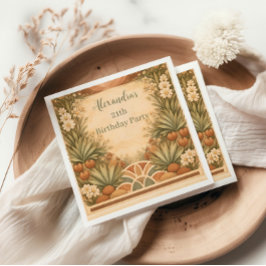 Desert Wildflower Garden Birthday Pappersservett