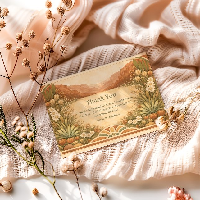 Desert Wildflower Garden Birthday Tack Kort (Skapare uppladdad)