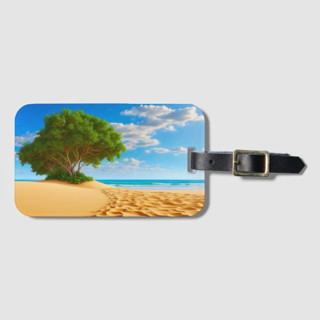Deserted Tropical Island Sandy Beach  Bagagebricka (Framsida horisontal)