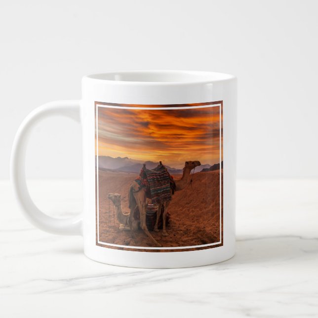 Deserts | Bactrian Camel Egypt Sand Dune Jumbo Mugg (Vänster)