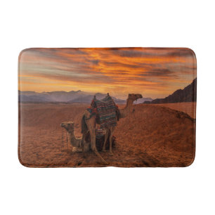 Deserts Bactrian Camel Egypten Sand Dune Badrumsmatta