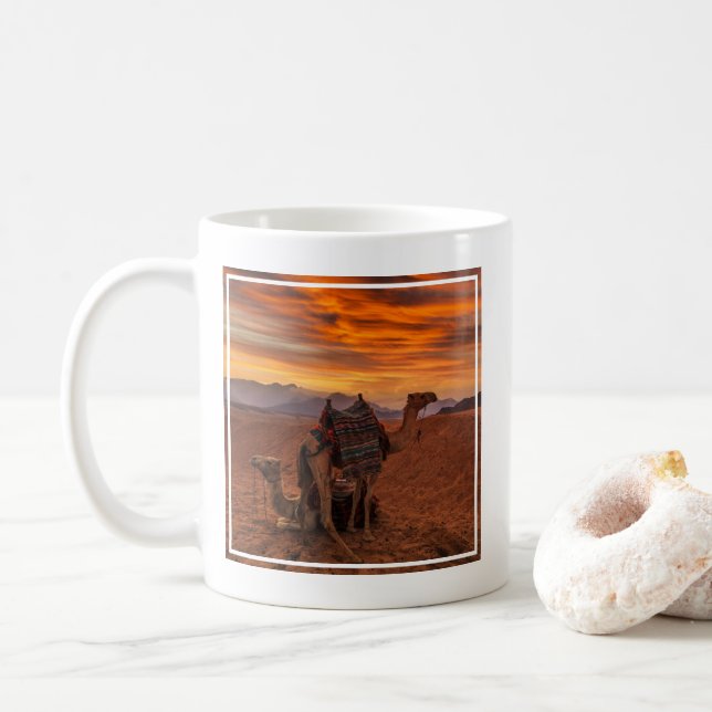 Deserts | Bactrian Camel Egypten Sand Dune Kaffemugg (Med munk)