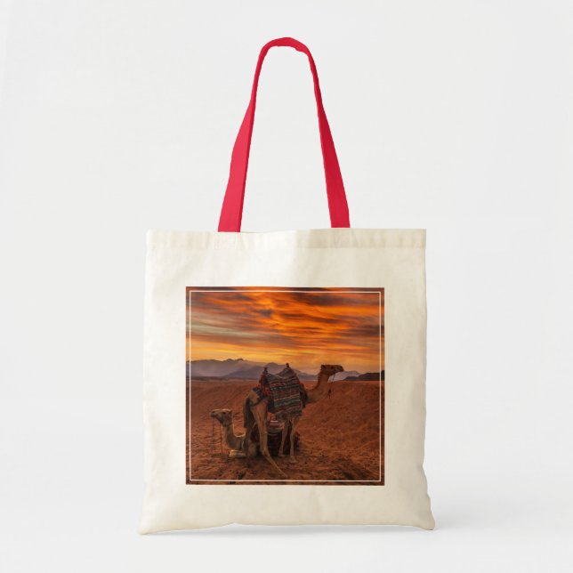 Deserts | Bactrian Camel Egypten Sand Dune Tygkasse (Framsidan)