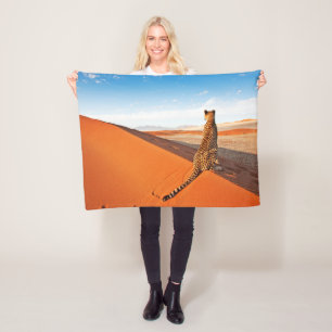 Deserts Cheetah Savannah Desert Fleecefilt