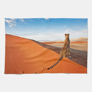 Deserts Cheetah Savannah Desert Kökshandduk