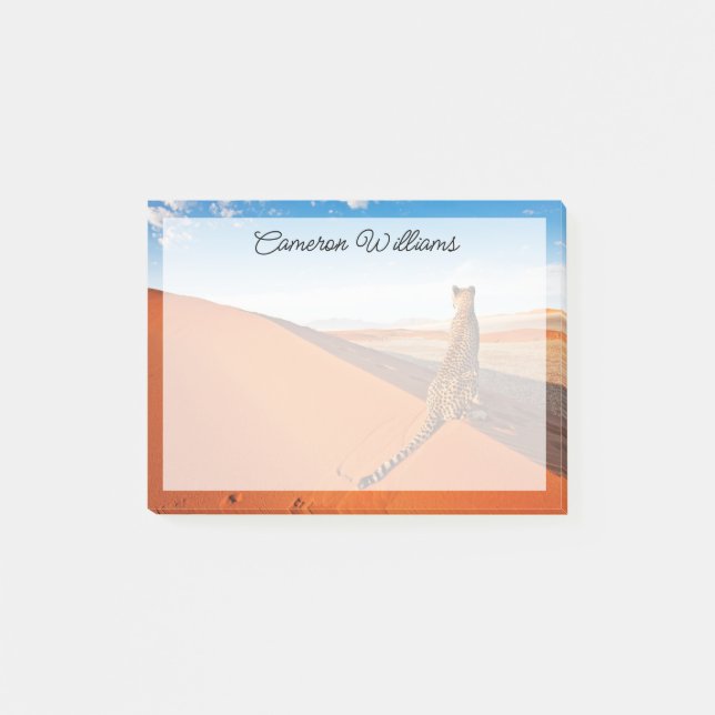 Deserts | Cheetah Savannah Desert Post-it Block (Framsida)
