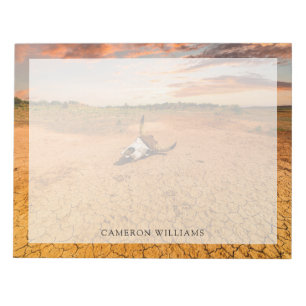 Deserts Desert med Cow Skull Anteckningsblock