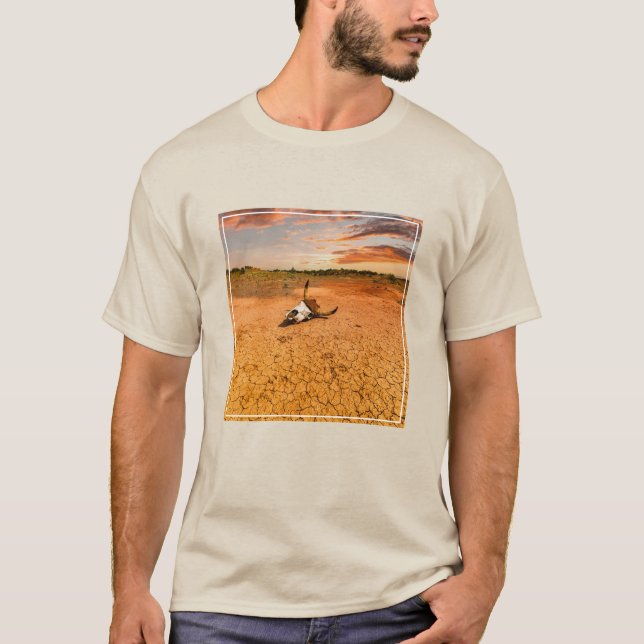 Deserts | Desert med Cow Skull T Shirt (Framsida)