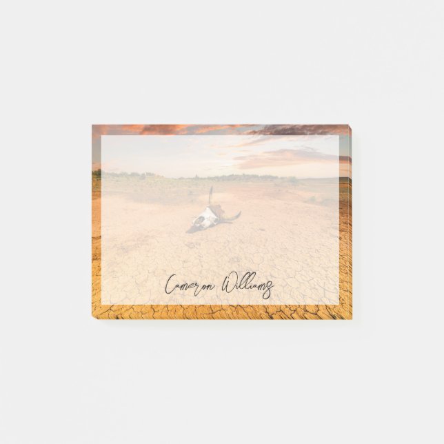 Deserts | Desert with Cow Skull Post-it Block (Framsida)