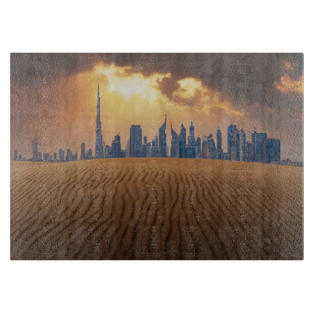 Deserts | Dubais Skyline View från Sand Dune (Framsidan)