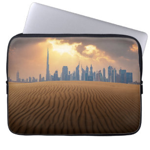 Deserts Dubais Skyline View från Sand Dune Laptop Fodral