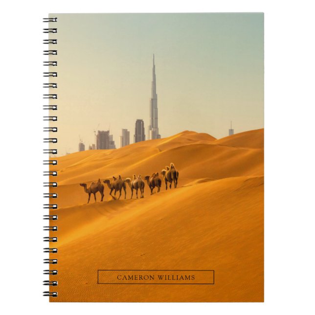 Deserts | Dubais Skyline View med Camels Anteckningsbok (Framsidan)