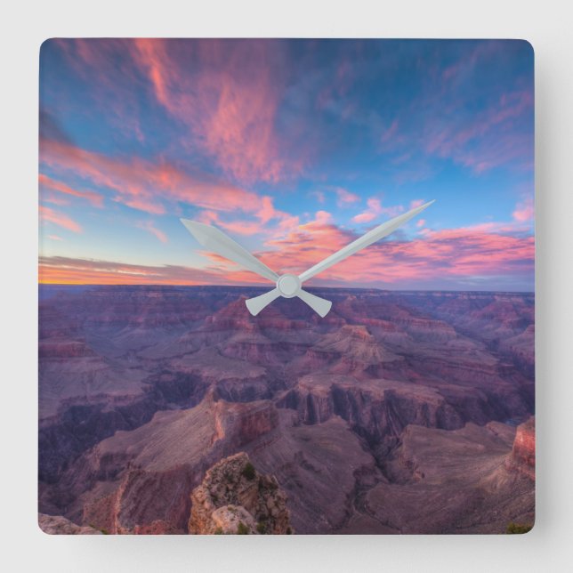 Deserts | Hopi Point Grand Canyon Arizona Fyrkantig Klocka (Framsida)