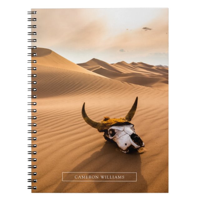 Deserts | Kow Skull Rippled Sand Dunes Anteckningsbok (Framsidan)