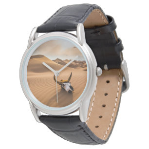 Deserts Kow Skull Rippled Sand Dunes Armbandsur
