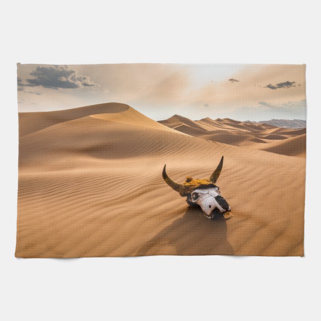 Deserts | Kow Skull Rippled Sand Dunes Kökshandduk (Horisontell)