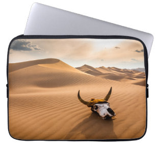Deserts Kow Skull Rippled Sand Dunes Laptop Fodral