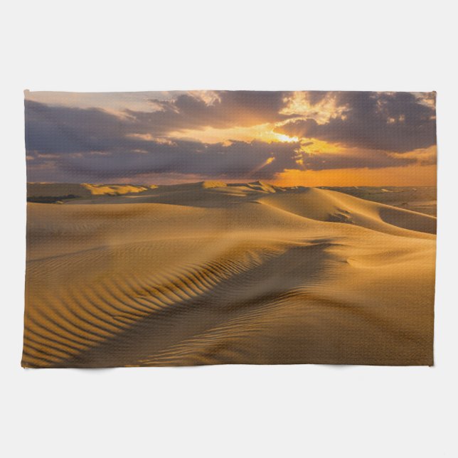 Deserts | Landskap i Sand Dunes Kökshandduk (Horisontell)
