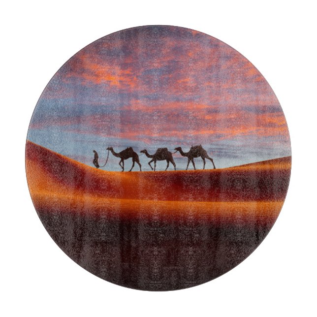 Deserts | Man & Camels i Sand Dunes (Framsidan)