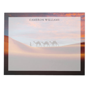 Deserts Man & Camels i Sand Dunes Anteckningsblock