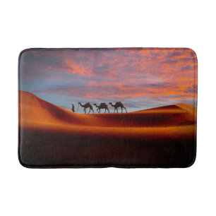 Deserts Man & Camels i Sand Dunes Badrumsmatta