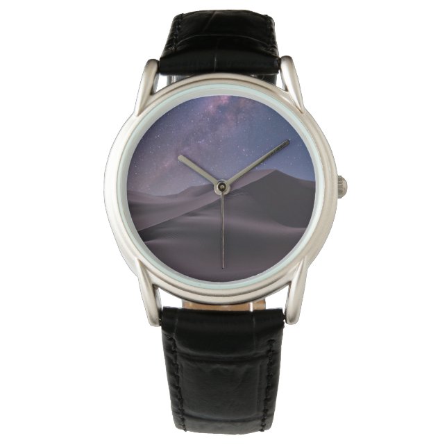 Deserts | Milky Way Starry Himlar Sand Dune Dubai Armbandsur (Framsida)