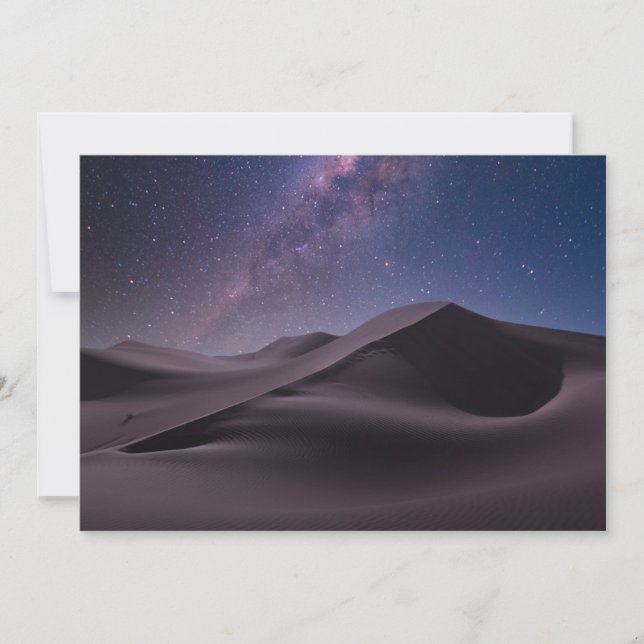 Deserts | Milky Way Starry Himlar Sand Dune Dubai Tack Kort (Framsida)