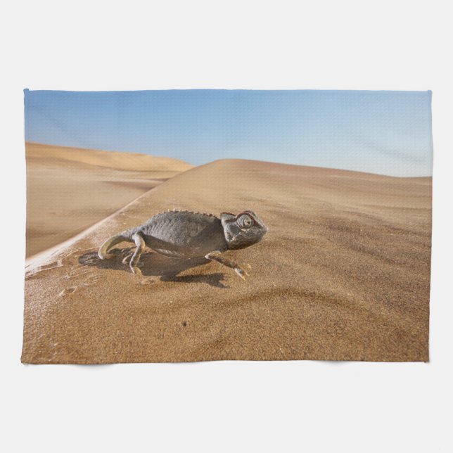 Deserts | Namaqua Chameleon i Desert Kökshandduk (Horisontell)