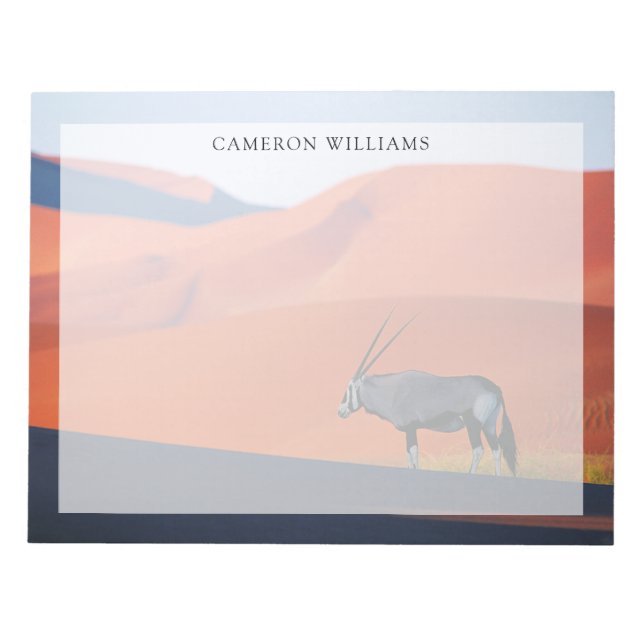 Deserts | Namib Desert Oryx Anteckningsblock (Framsida)