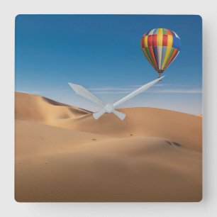 Deserts   Sand Dunes i Dubai-öknen Fyrkantig Klocka