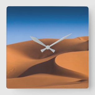 Deserts   Sand Dunes Near Illizi, södra Algeriet Fyrkantig Klocka