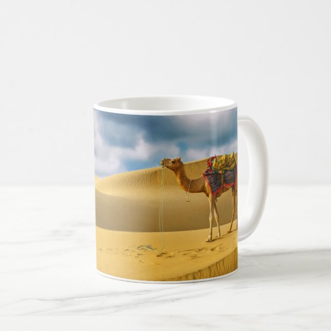 Deserts | Thar Desert Rajasthan India Camel Kaffemugg (Framsida höger)