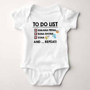 Desi Baby to Do List! (Ät, Gråt, viloläge) T Shirt