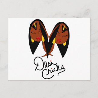 Desi Chick-inspirerade objekt Vykort