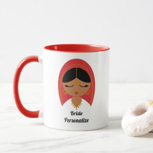 Desi, Sydasien, Indiska Bride eller Dulhan Gift Mugg