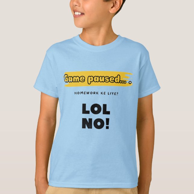 Desi Urdu Roligt Design: Spelet är igång! T Shirt (Framsida)