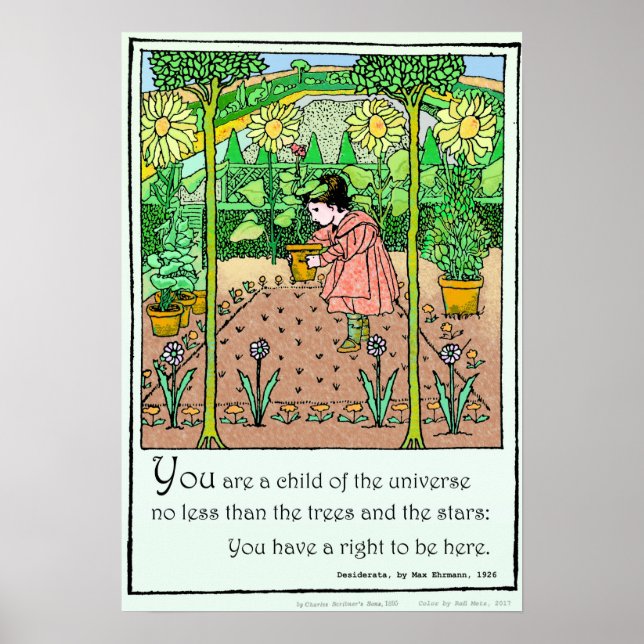 Desiderata ~ 1895 Illustration Poster (Framsidan)