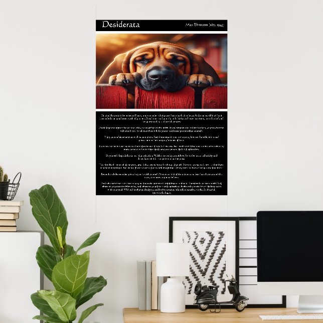 Desiderata: A Hund Contentment Poster (Hemmakontoret)