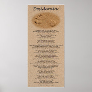 Desiderata - Avtryck på Sand Poster