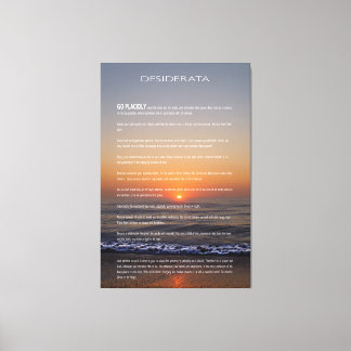 DESIDERATA Beach Golden Sunrise Photo Print Canvastryck