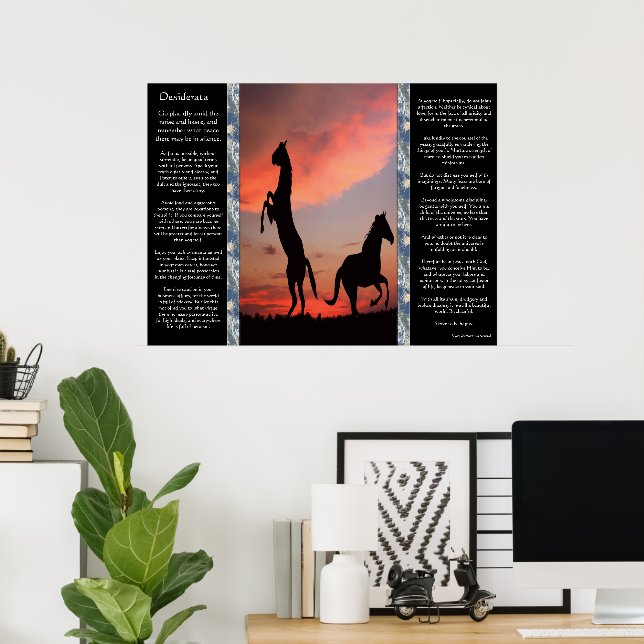 Desiderata Black Stallion Sunset Poster (Hemmakontoret)