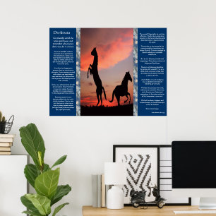 Desiderata Black Stallone silhouette Poster
