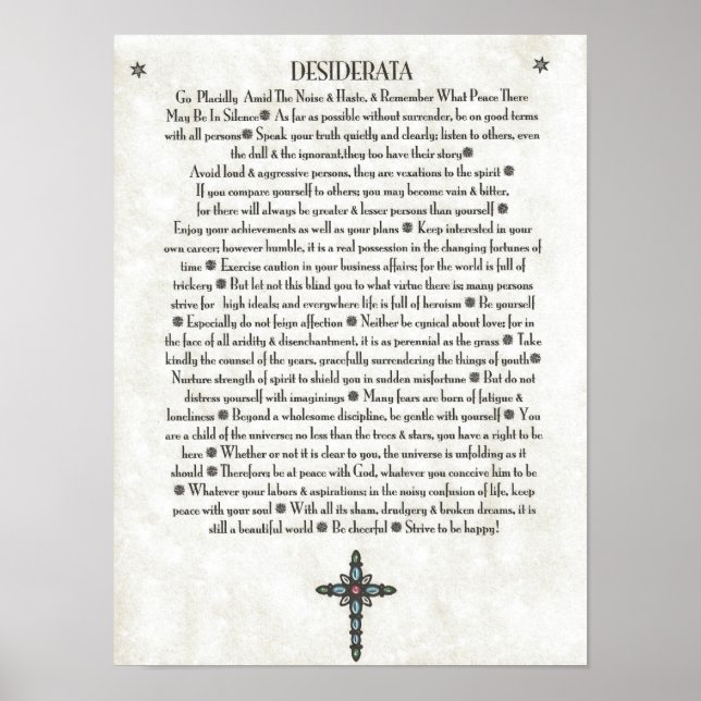 DESIDERATA Blue Nuclear Crucifix Poster (Framsidan)