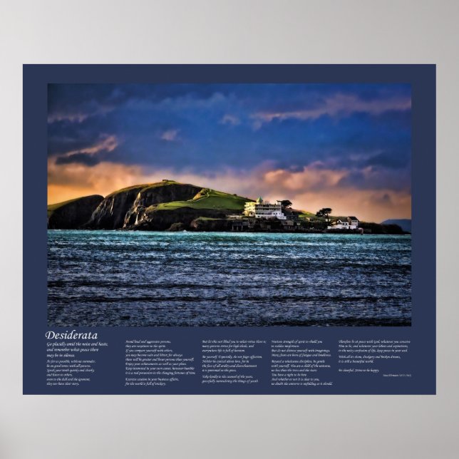 Desiderata - Burgh Island vid Sundown Poster (Framsidan)