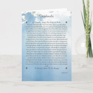 DESIDERATA Card=Clouds Kort
