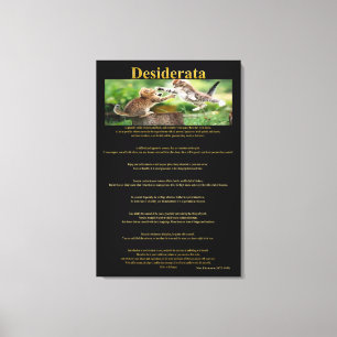 Desiderata Cat Fight Canvastryck