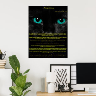 Desiderata Cat Öga Poster