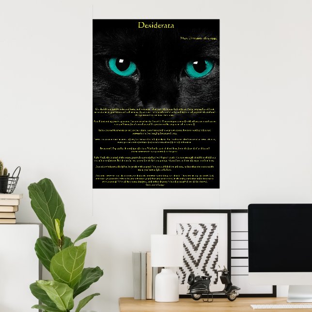 Desiderata Cat Öga Poster (Hemmakontoret)