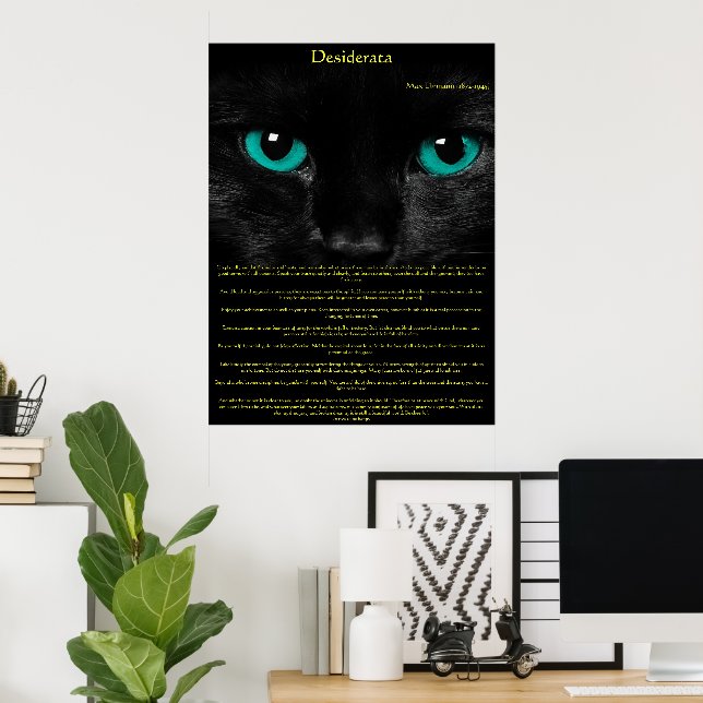 Desiderata Cat Öga Poster (Hemmakontoret)