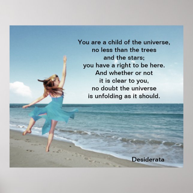 Desiderata Child of Universe Poster (Framsidan)